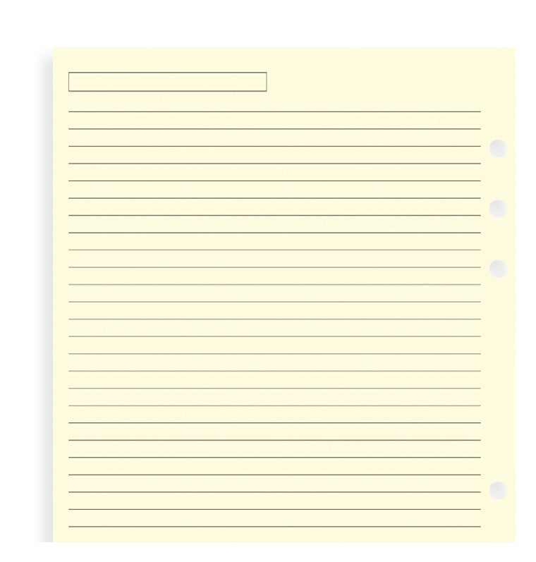 Free Cream Ruled Paper Cream Ruled Notepaper Refill A5 - Filofax – Filofax UK
