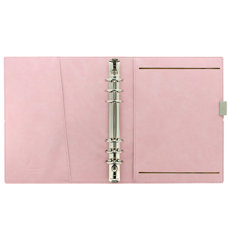 Filofax Domino Soft Pale Pink A5 Organiser, open view