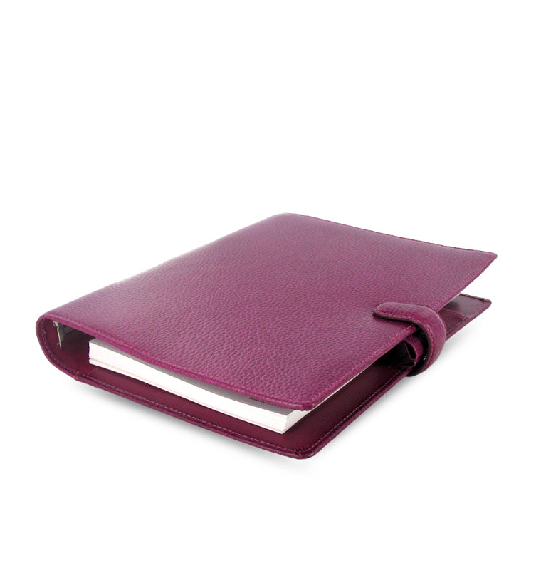 Finsbury Raspberry Leather Organiser in A5 size
