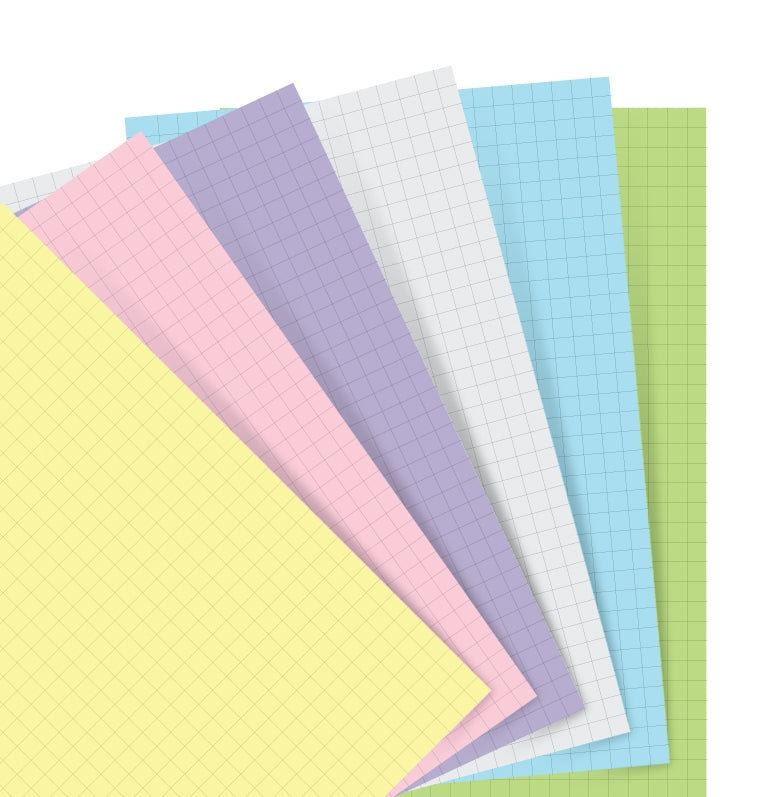 Filofax Notebook Pastel Squared Paper Refill - A5