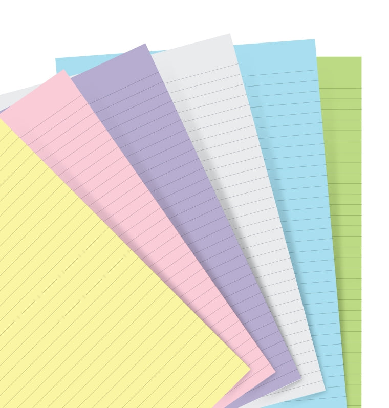 Filofax Notebook Pastel Ruled Paper Refill - Pocket