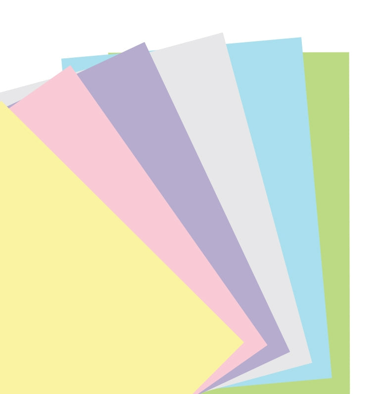 Pastel Plain Notepaper Refill - Pocket