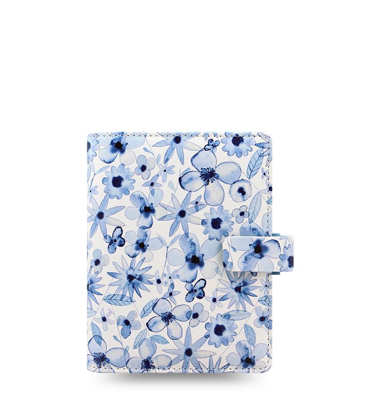 Patterns Indigo Floral Pocket Organiser - Filofax – Filofax UK