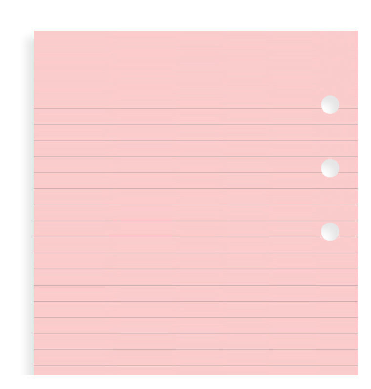 Pink Ruled Notepaper Refill - Personal