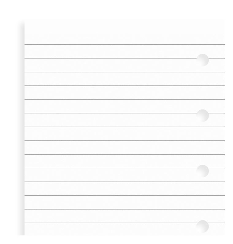 White Ruled Notepaper - Mini