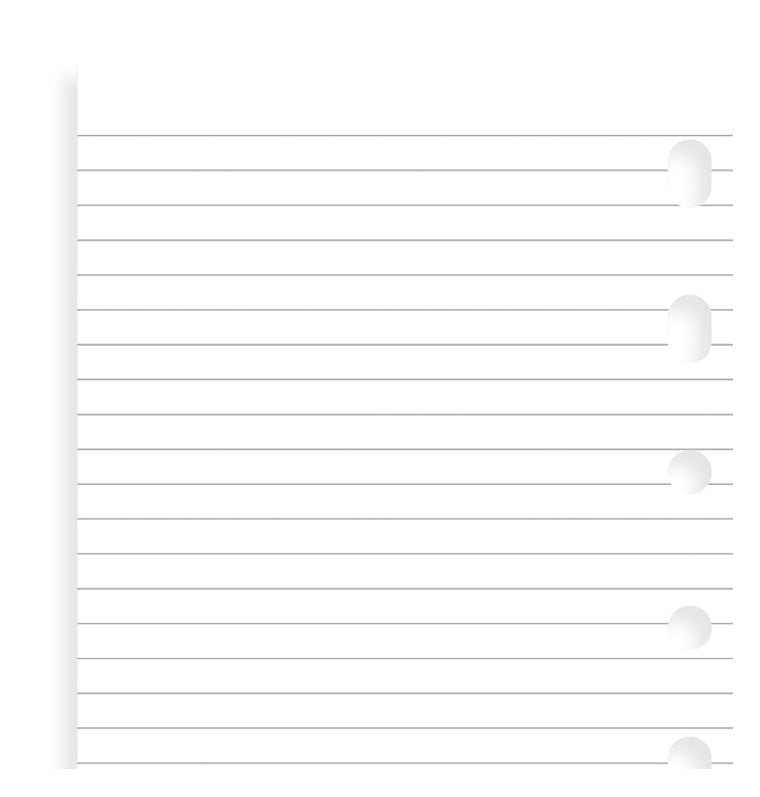 White Ruled Notepaper Refill pocket - Filofax – Filofax UK