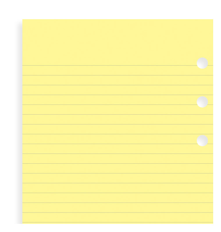 Yellow Ruled Notepaper Refill - Personal